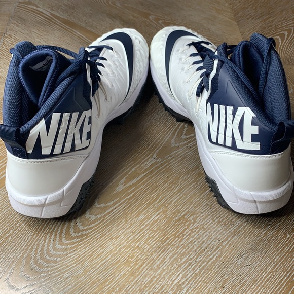 NIKE Navy Force Savage Pro Shark Football Cleats 16